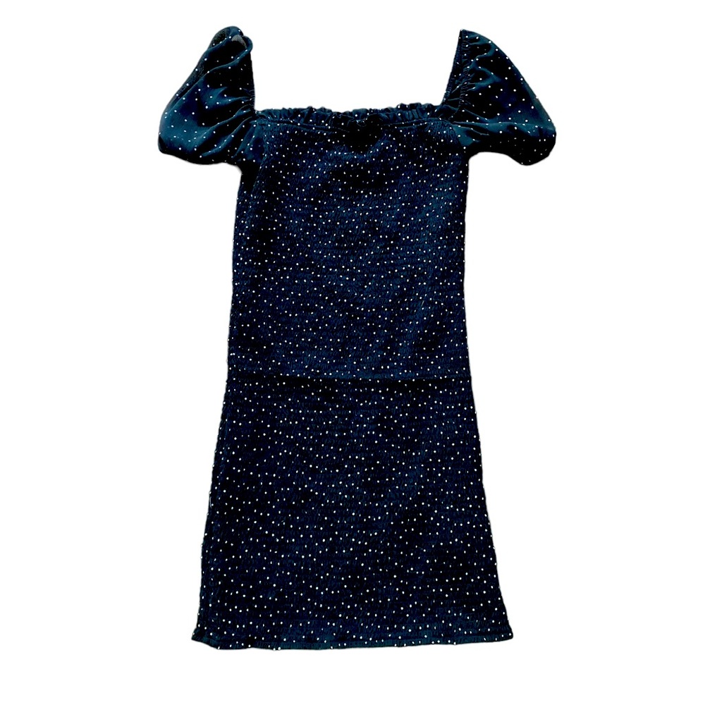 Revamped Smocked Polka Dot Mini Dress